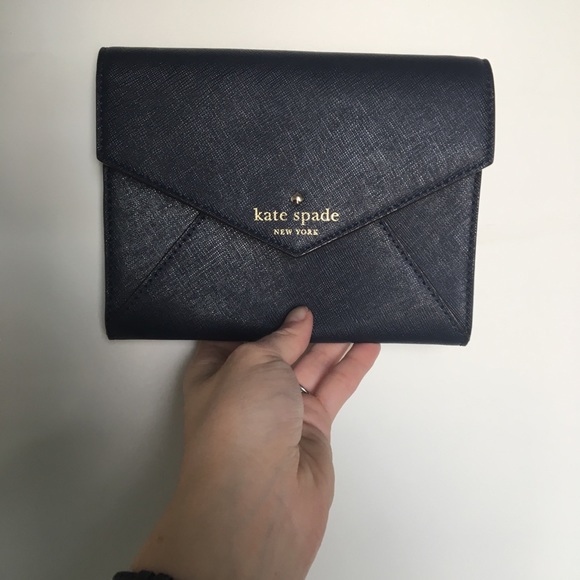 Navy grosgrain KATE ♠️ SPADE purse - Picture 4 of 7